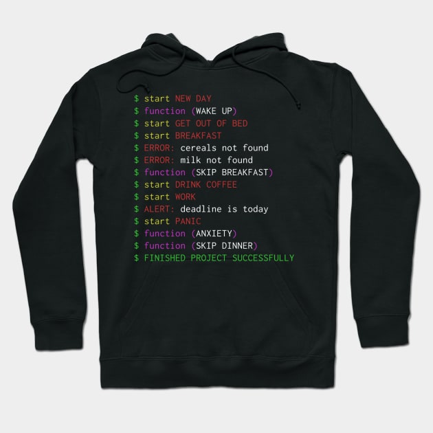 Monday Programmer Hoodie by manuelvita96